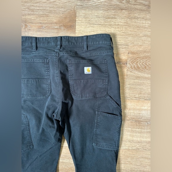 Womens Carhartt Rugged Flex Double Front Canvas Cargo Work Pants Size 10 Black - Picture 4 of 9